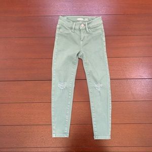 Old Navy Ballerina Stretch Green Distressed Denim